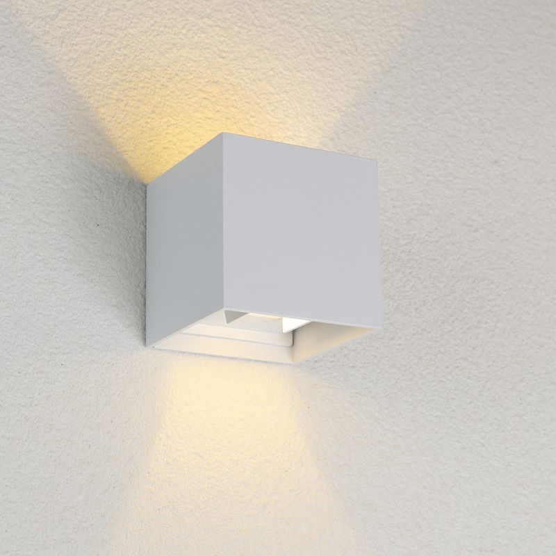 Lampada da esterno bianca in alluminio, Dion, 6W, 2700K LED, IP65