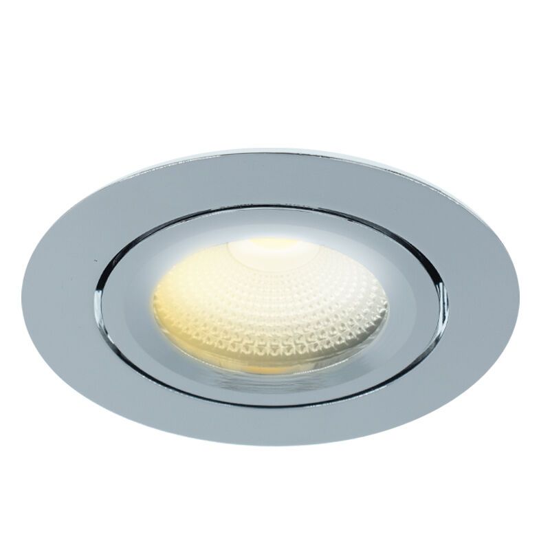 Faretto da incasso cromato in alluminio, Wimke, 5W, dim to warm LED, IP44