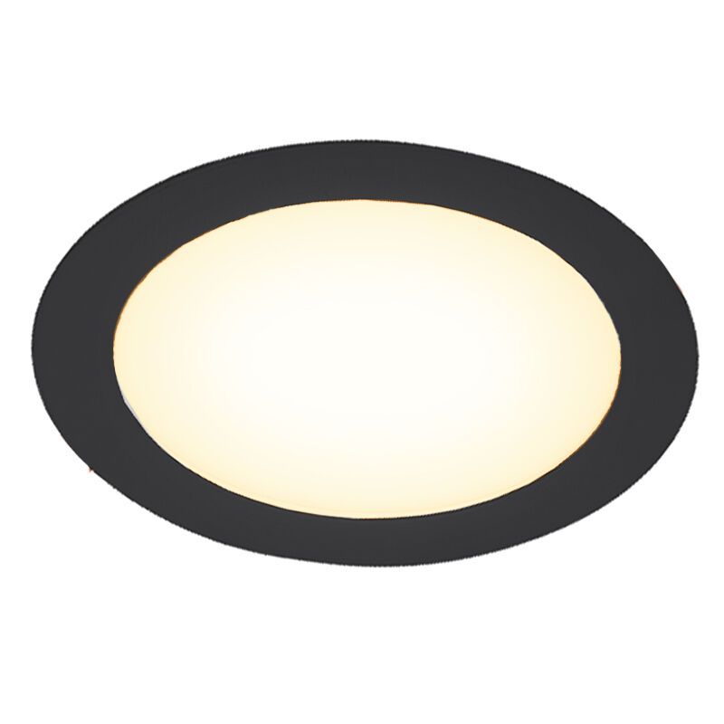 Downlight nero in alluminio, Umbriel, 24W, 3000K LED, IP44 Downlight nero in alluminio, Umbriel, 24W, 3000K LED, IP44