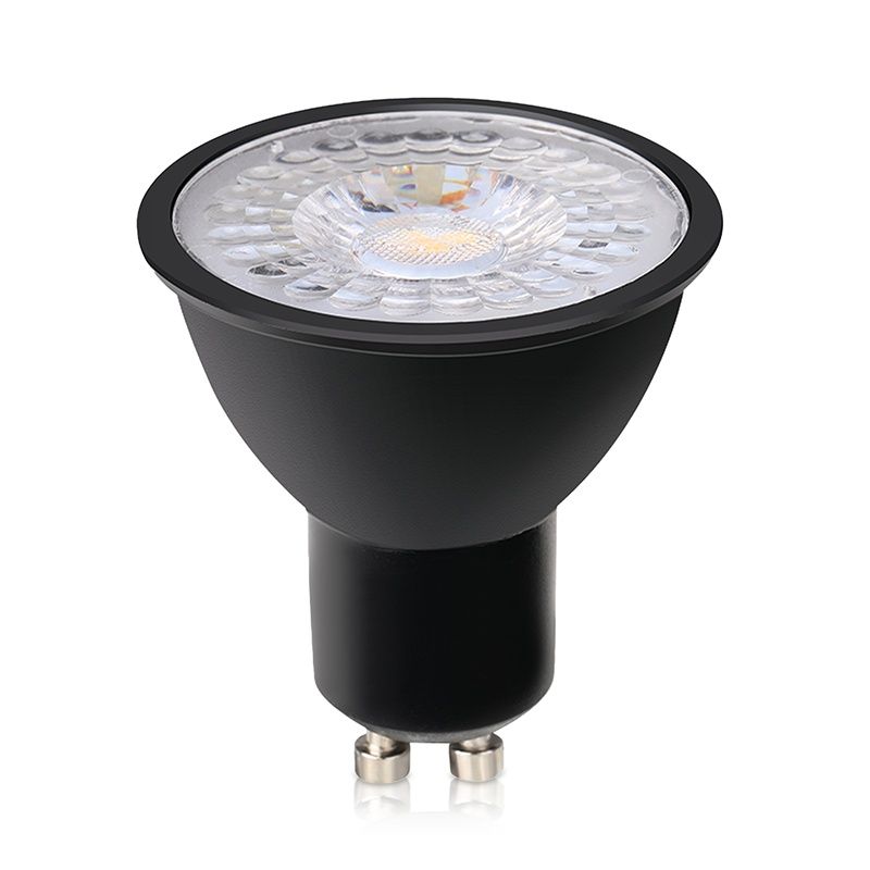 Lampadina LED GU10 regolabile Antonie, nero, 7W, 3000K