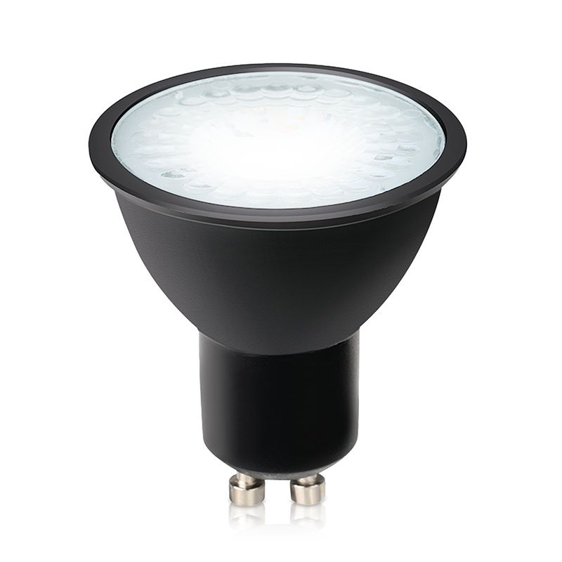 Lampadina LED GU10 regolabile Antonie, nero, 7W, 4000K