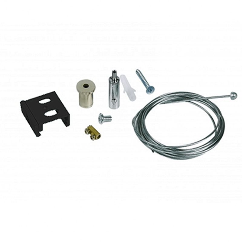 Set sospensione per illuminazione su binario trifase, 5 metri, nero, Pro Set sospensione per illuminazione su binario trifase, 5 metri, nero, Pro