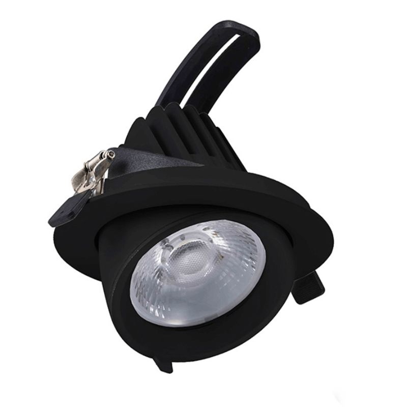 Downlight nero in alluminio, Shanaya, 30W, white switch LED