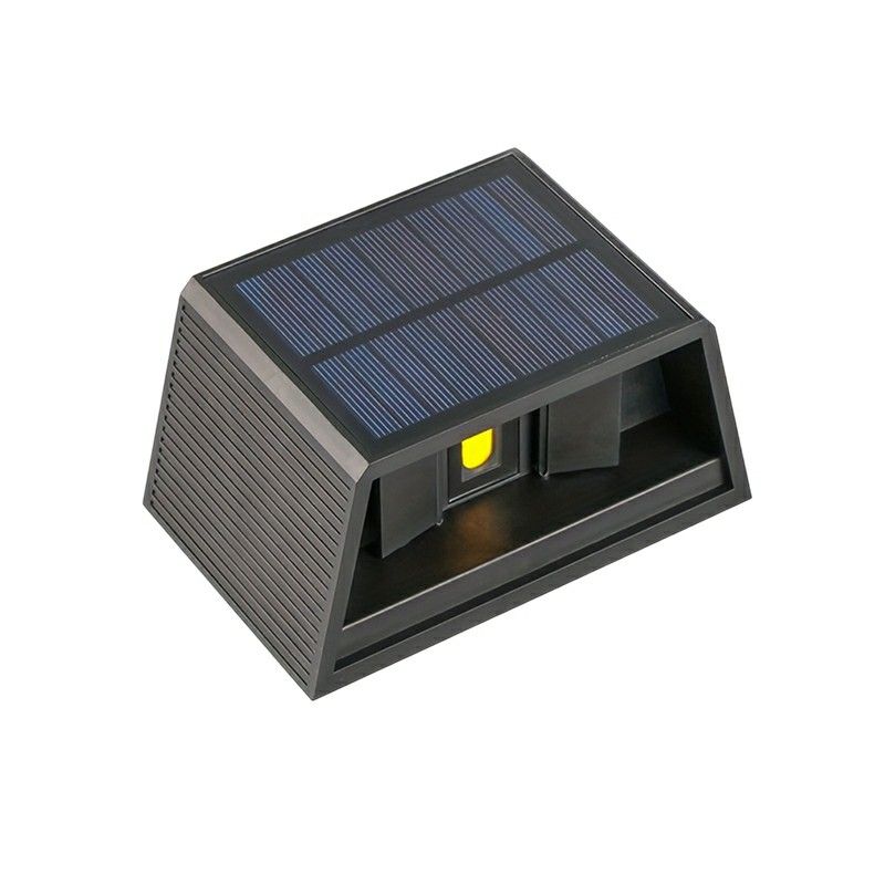 Applique da esterno solare nera in plastica, Shira, 3W, 2700K LED, IP65 Applique da esterno solare nera in plastica, Shira, 3W, 2700K LED, IP65