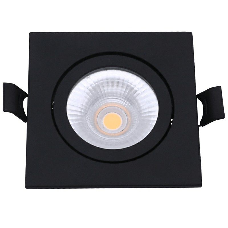 Downlight nero in alluminio, Loura, 6W, white switch LED, IP65
