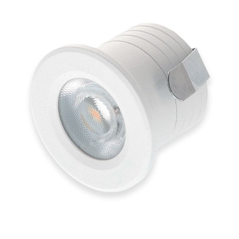 Mini faretto da incasso bianco in alluminio, Philomena, 2W, 2700K LED, IP44