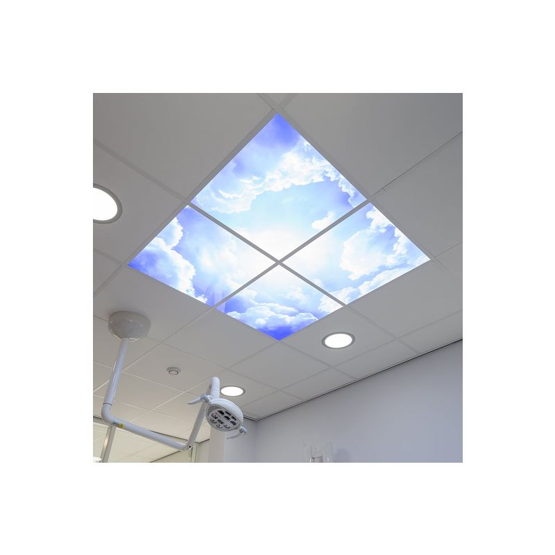 Stampa fotografica nuvola - set di 2 lastre acriliche con stampa, per pannelli LED 60x60 cm