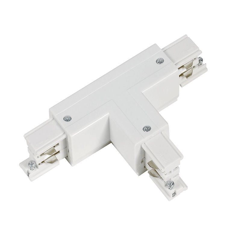 Connettore a T per illuminazione su binario trifase, destro 1, bianco, Pro