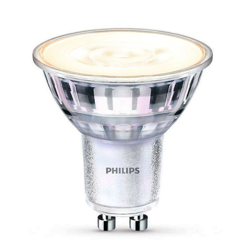 Lampadina LED Philips GU10 dimmerabile, Pascal, trasparente, 4w, 2700K Lampadina LED Philips GU10 dimmerabile, Pascal, trasparente, 4w, 2700K