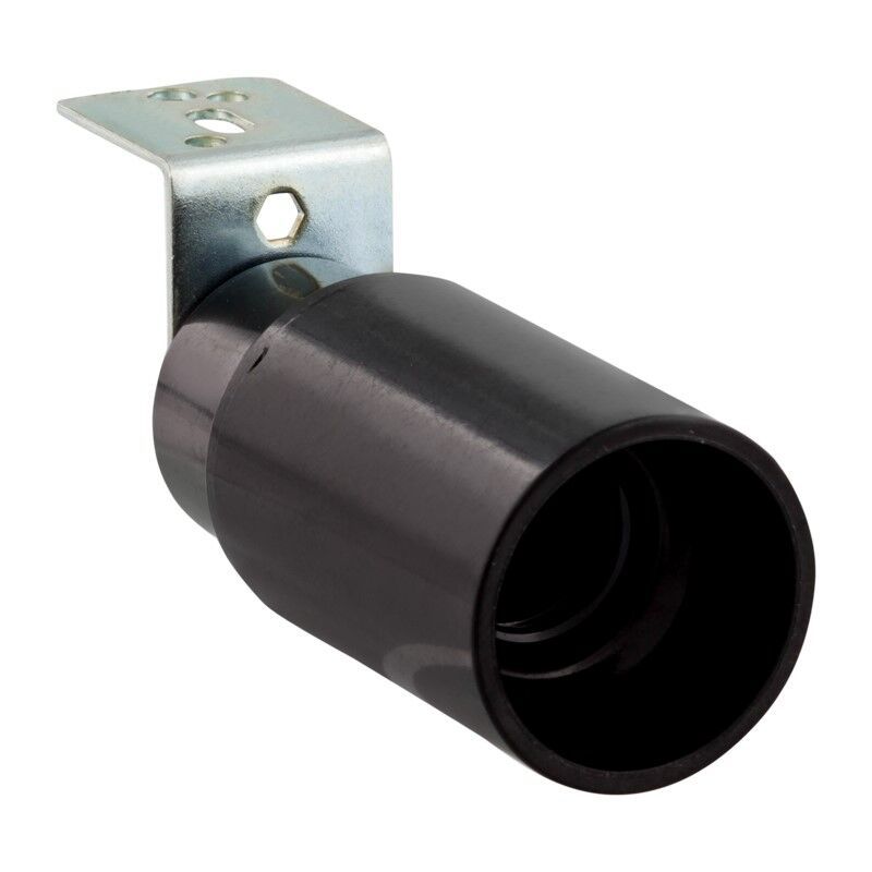 Raccordo E14 con staffa angolare, nero