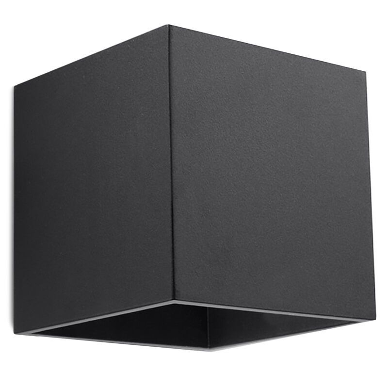 Lampada da parete up down in alluminio nera, Andro