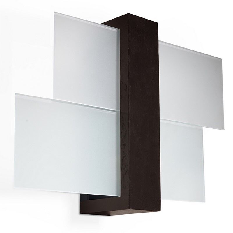 Applique da parete in vetro marrone, Fouzia