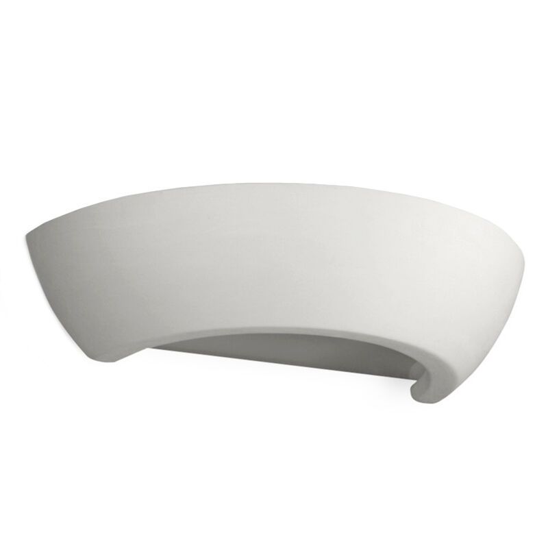 Lampada da parete up down in vetro bianca, Lotfi