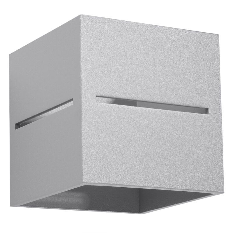 Lampada da parete up down in alluminio grigia, Jacky Lampada da parete up down in alluminio grigia, Jacky