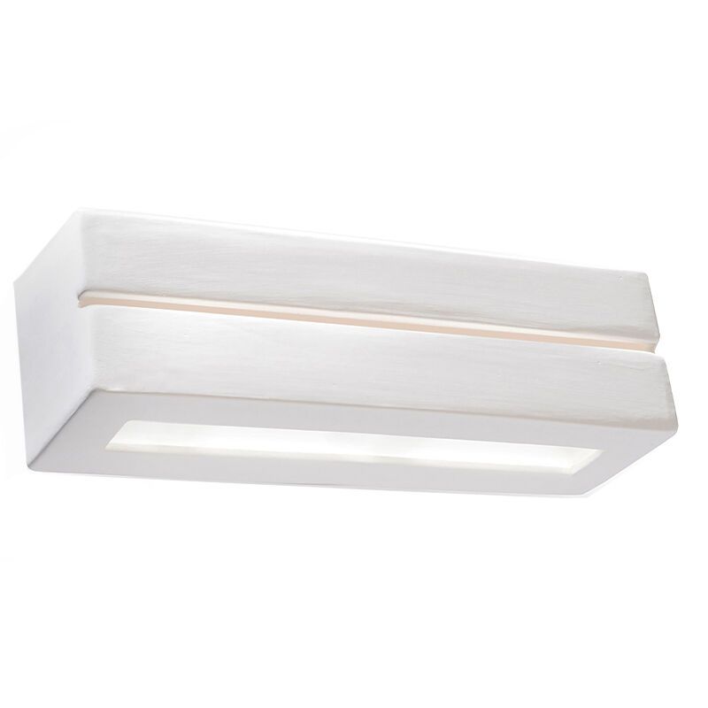 Lampada da parete up down in vetro bianca, Emmaly