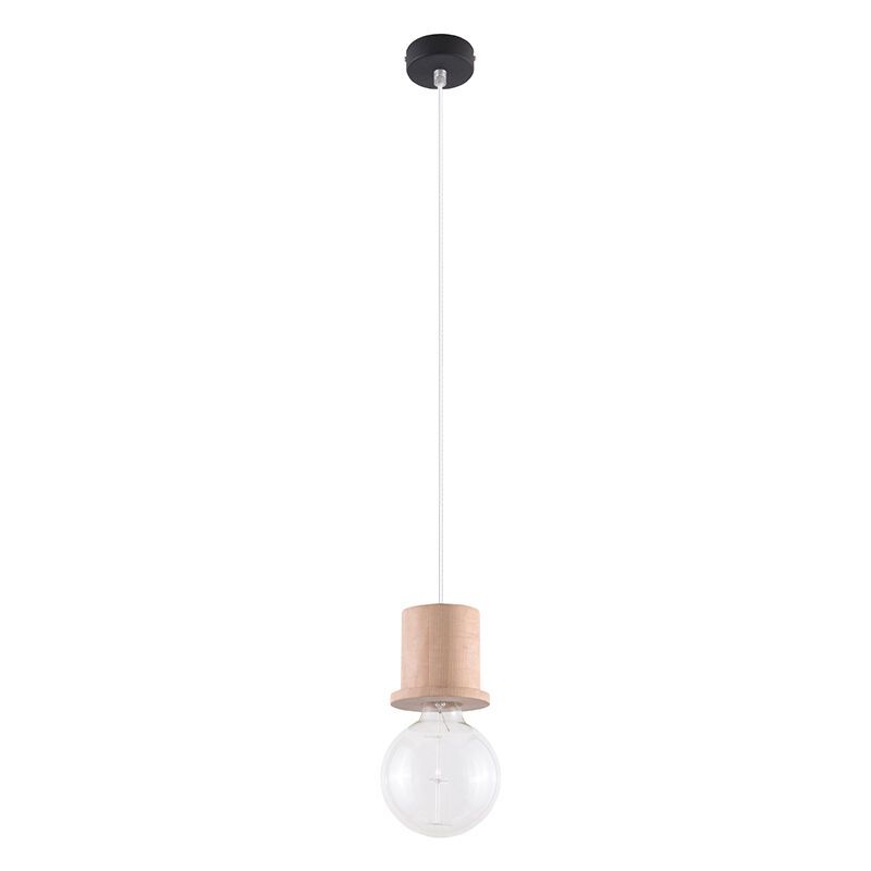 Lampada a sospensione in legno marrone, Gaelle