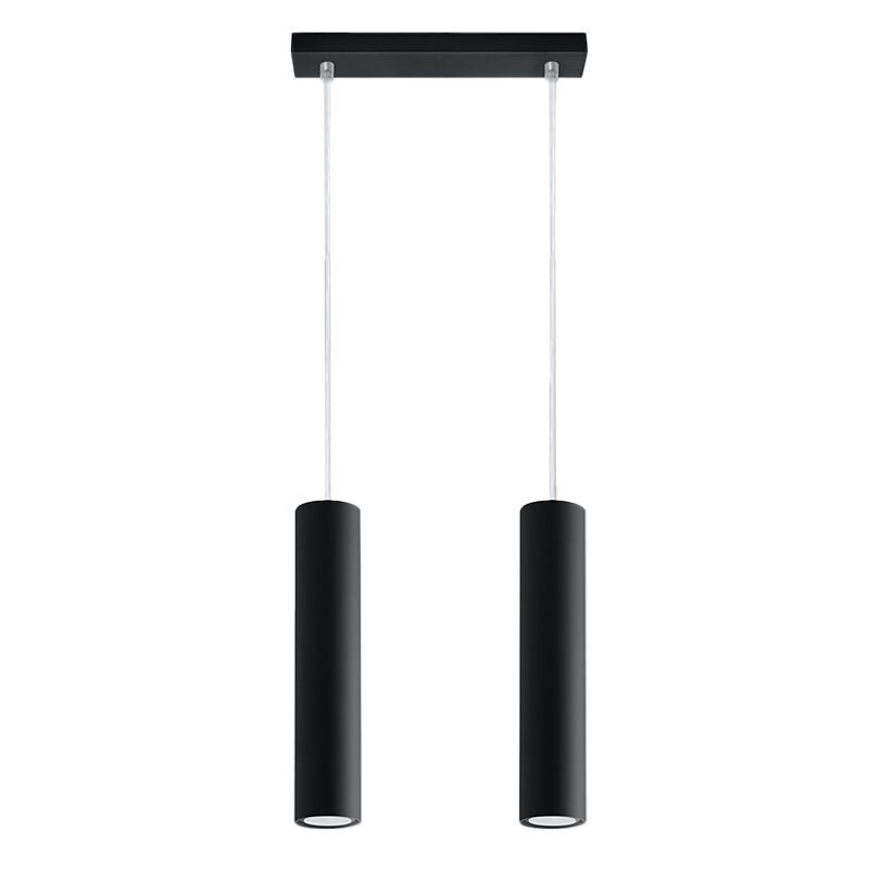 Lampada a sospensione in alluminio nera, Harley