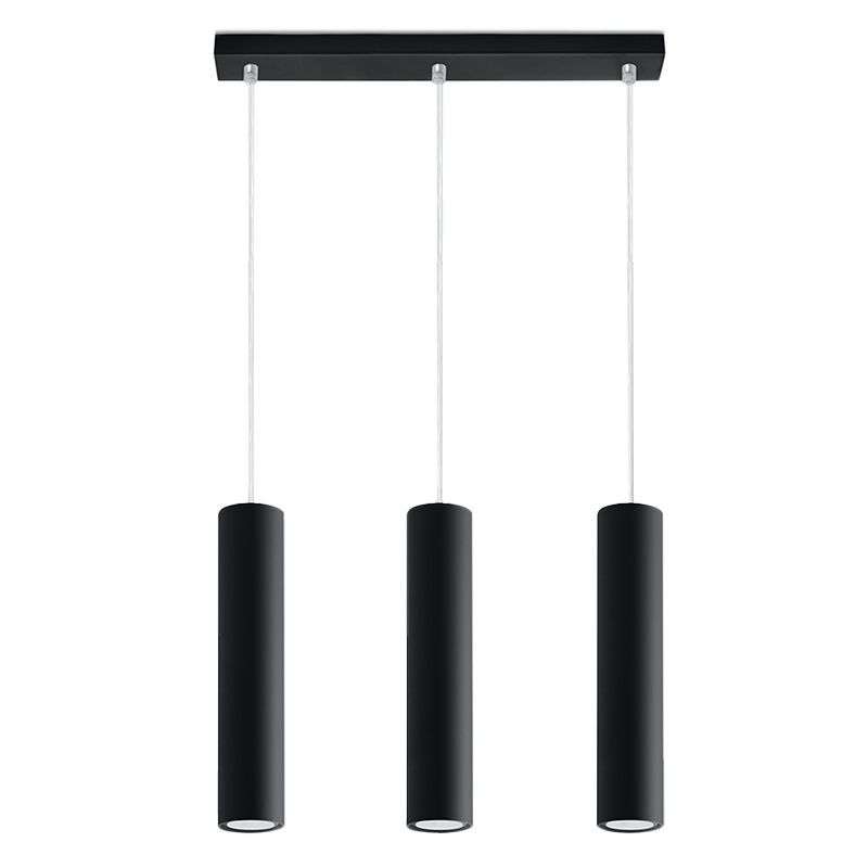 Lampada a sospensione in alluminio nera, Harley