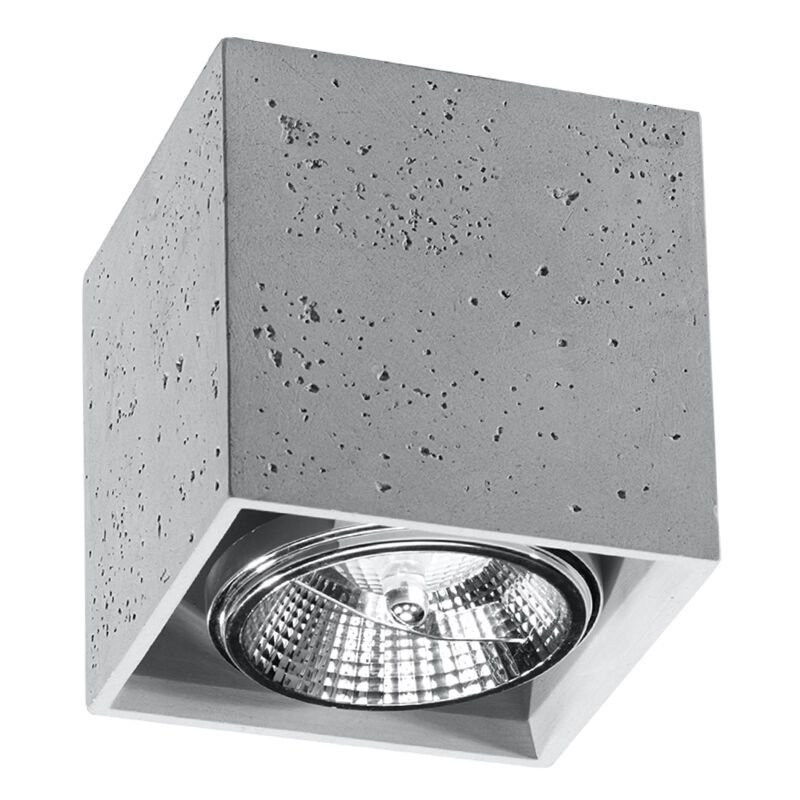 Faretto da superficie in cemento grigio, Eugene