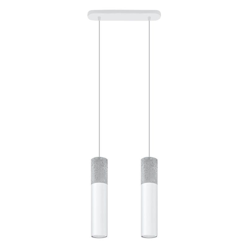 Lampada a sospensione in cemento grigia, Fardou