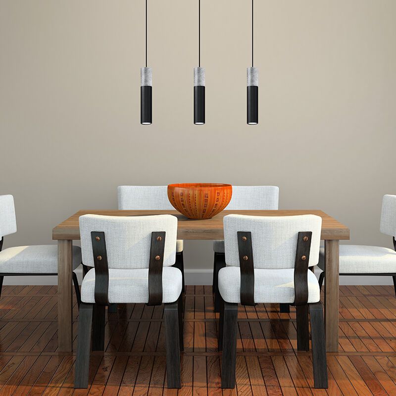 Lampada a sospensione in cemento grigia, Fardou