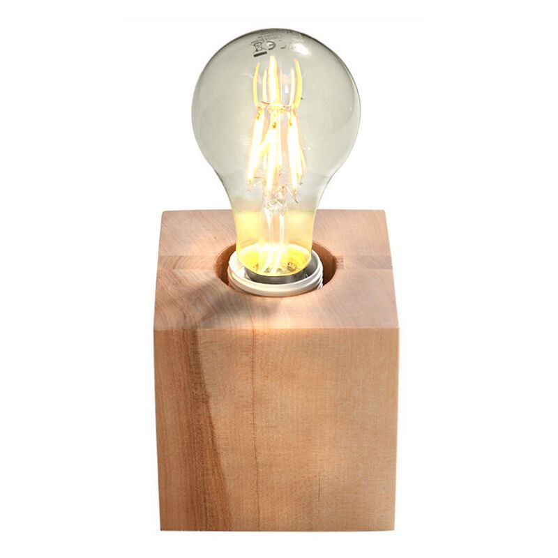 Lampada da tavolo in legno marrone, Anniko