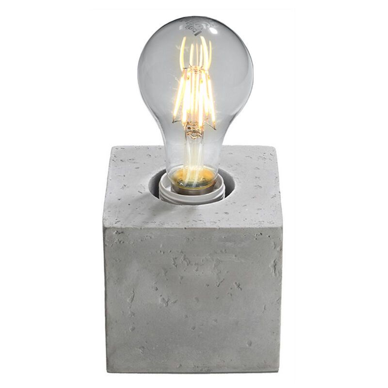 Lampada da tavolo in cemento grigia, Anniko