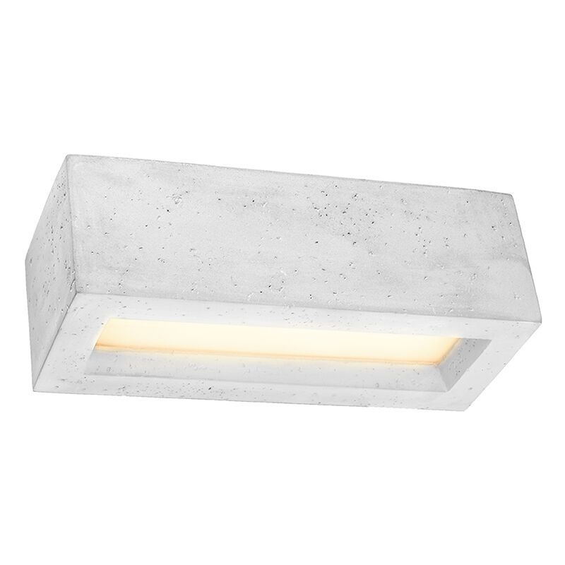 Lampada da parete up down in cemento grigia, Emmaly