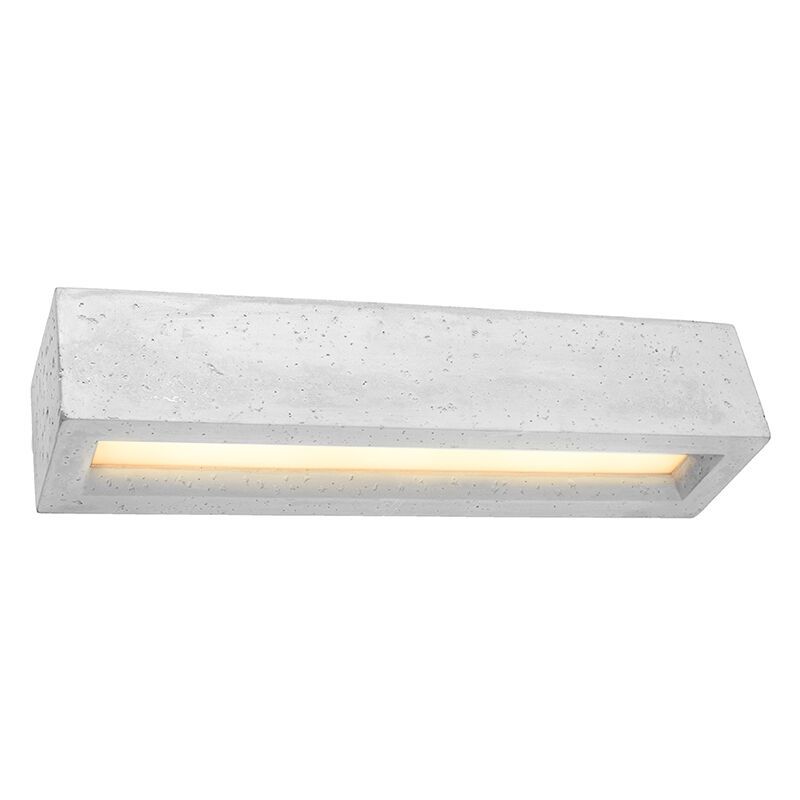 Lampada da parete up down in cemento grigia, Emmaly