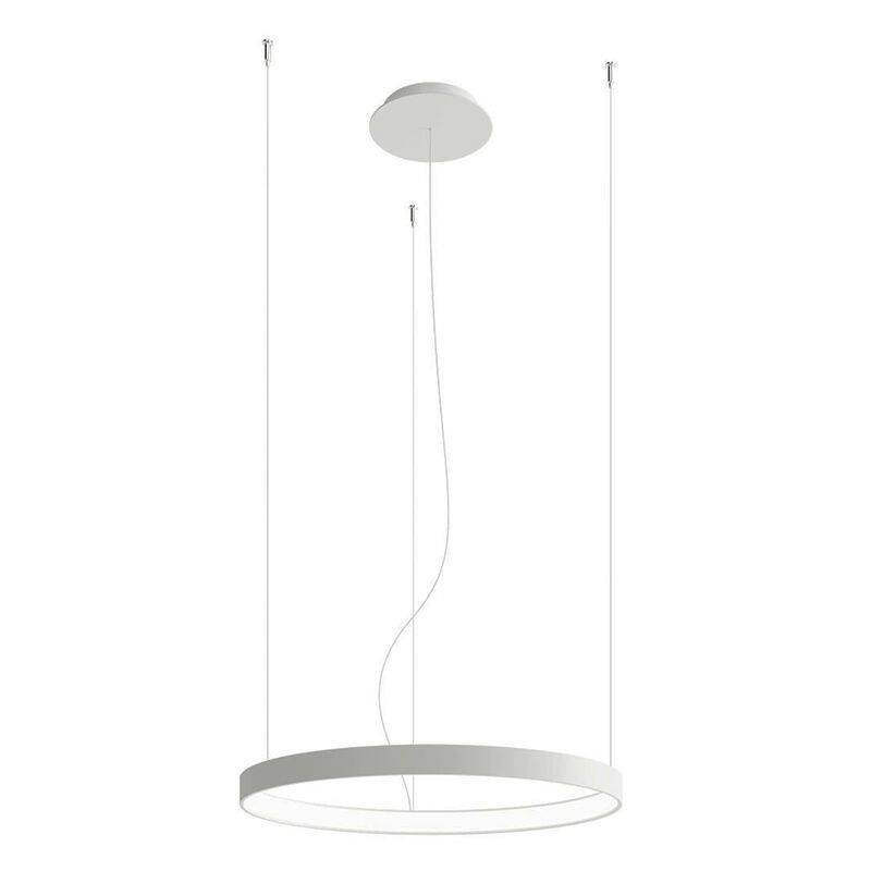Lampada a sospensione in alluminio bianca, Ringo, 30W, 3000K LED