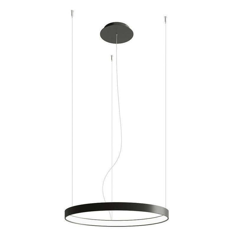 Lampada a sospensione in alluminio nera, Ringo, 30W, 3000K LED