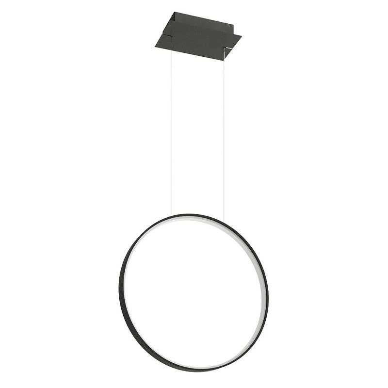 Lampada a sospensione in alluminio nera, Ringo, 30W, 3000K LED Lampada a sospensione in alluminio nera, Ringo, 30W, 3000K LED
