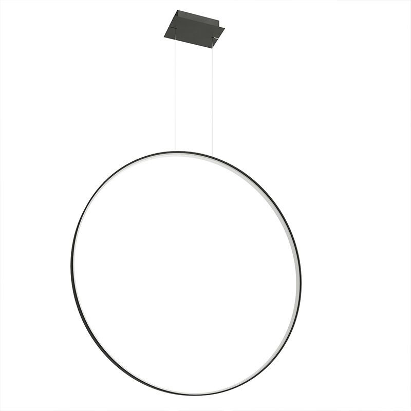 Lampada a sospensione in alluminio nera, Ringo, 70W, 3000K LED Lampada a sospensione in alluminio nera, Ringo, 70W, 3000K LED