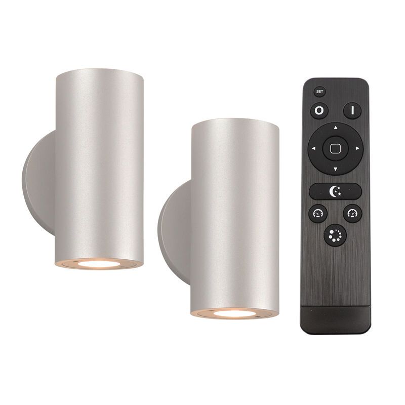 2 lampade da esterno Salar, 12V, con set di connessione e telecomando