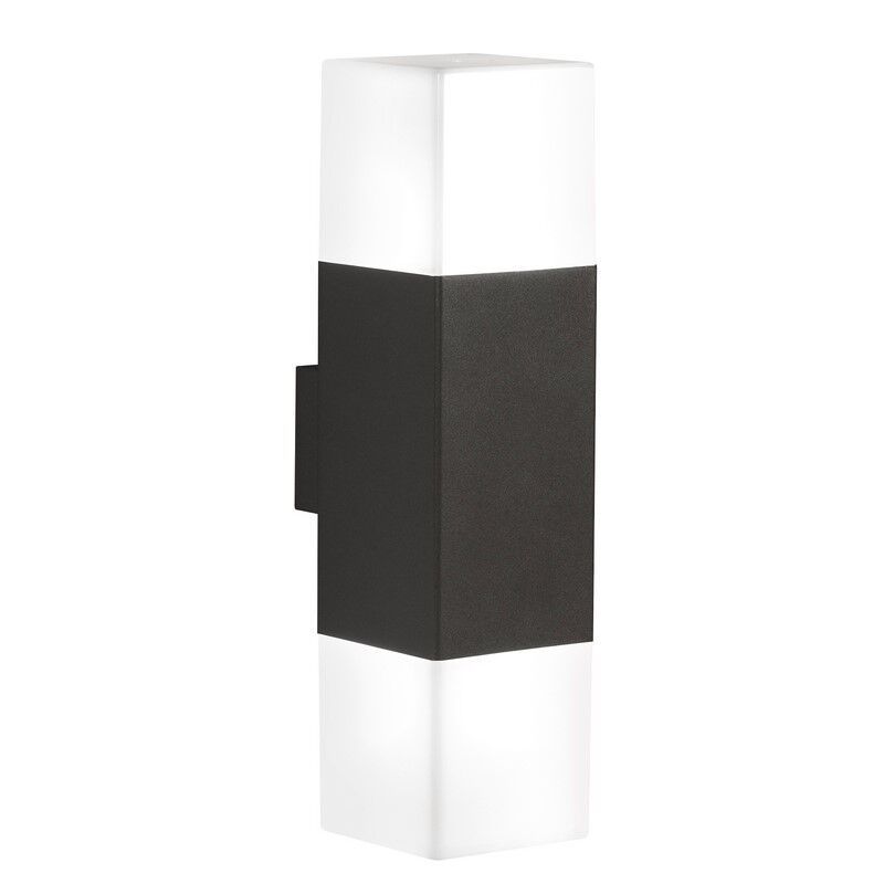 Lampada da parete up down antracite in alluminio, Sodbury, IP44