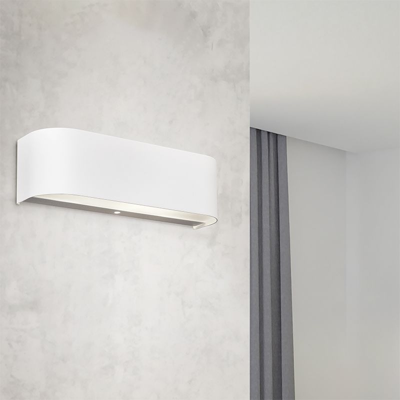 Lampada da parete up down bianca in vetro, Tomaso, 3,1W, 3000K LED