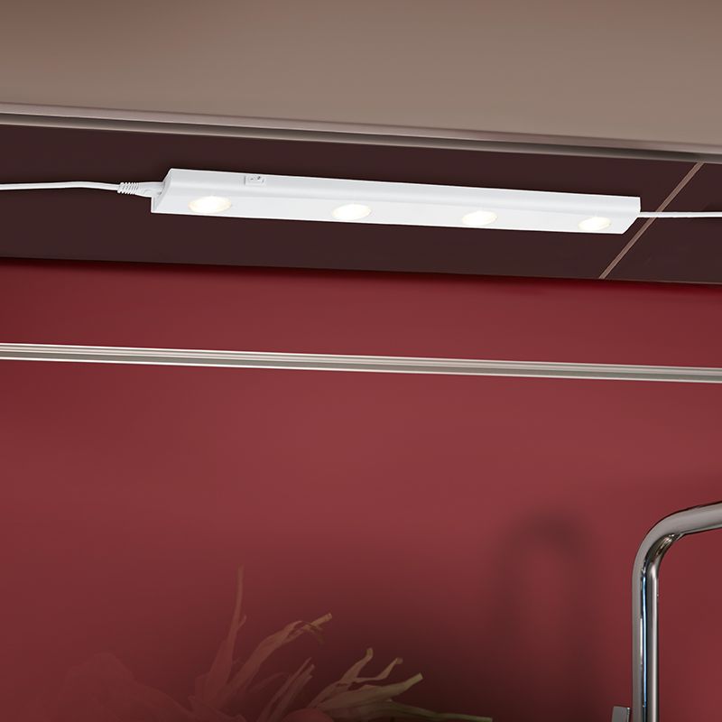 Luce sottopensile cucina bianca in plastica, Sarila, 1W, 3000K LED, con interruttore