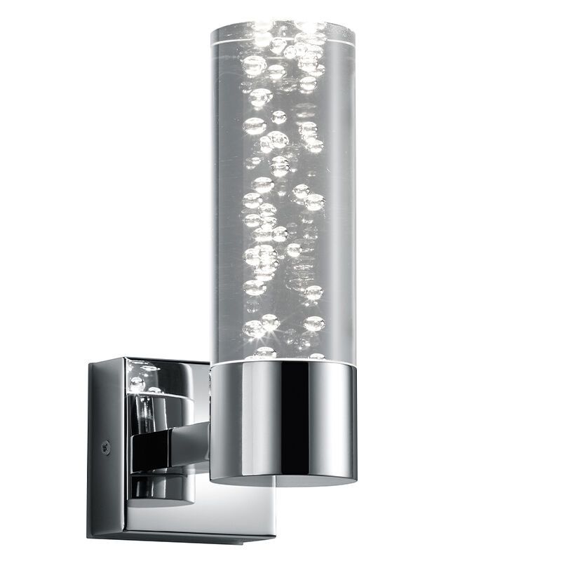 Applique da parete design cromata, Delfina, 3,1W, 3000K LED, IP44 Applique da parete design cromata, Delfina, 3,1W, 3000K LED, IP44