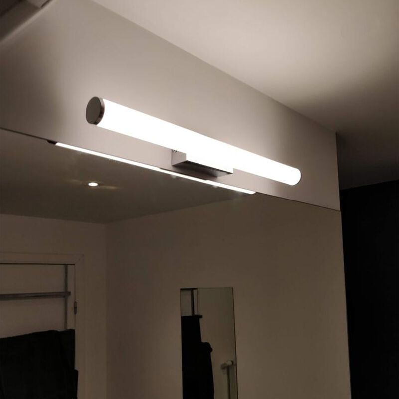 Lampada per specchio moderna cromata, Staby, 6,5W, 3000K LED, IP44, con interruttore Lampada per specchio moderna cromata, Staby, 6,5W, 3000K LED, IP44, con interruttore