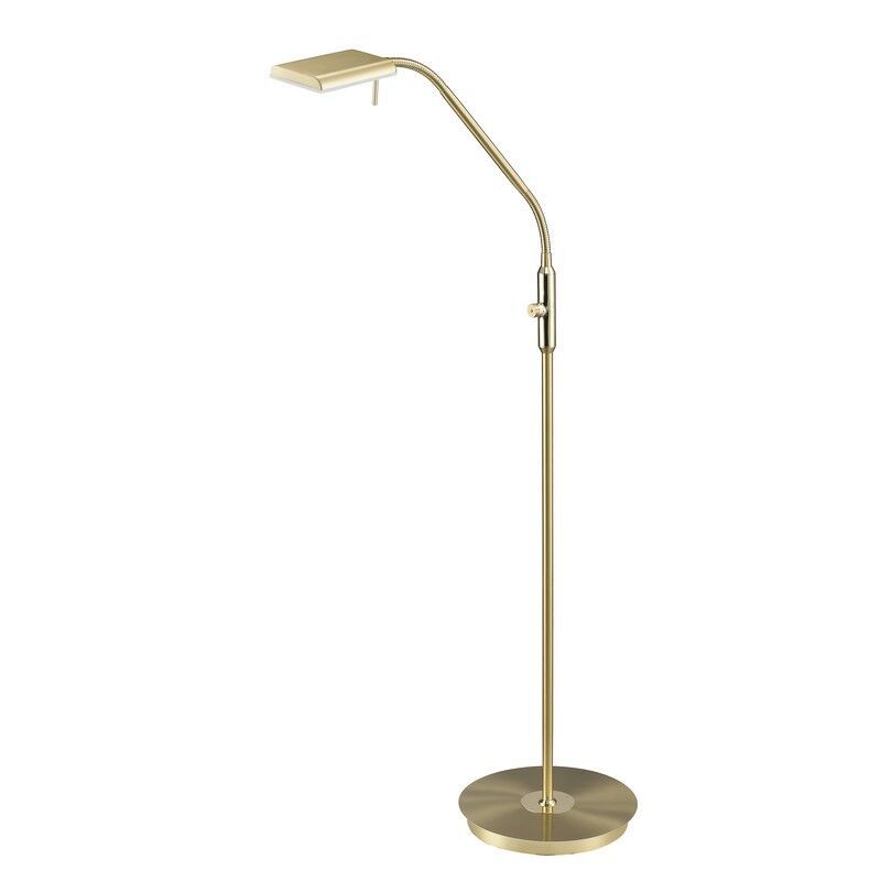 Lampada da terra moderna in ottone, Robin, 12W, 3000K LED, controllo touch