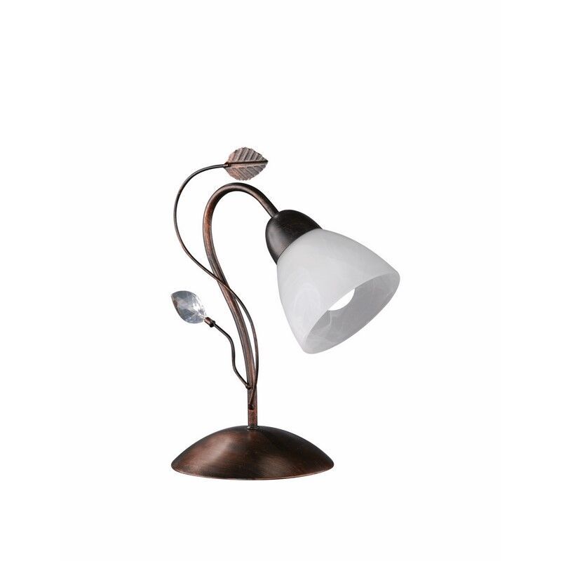 Lampada da tavolo classica color ruggine, Astrid, con interruttore