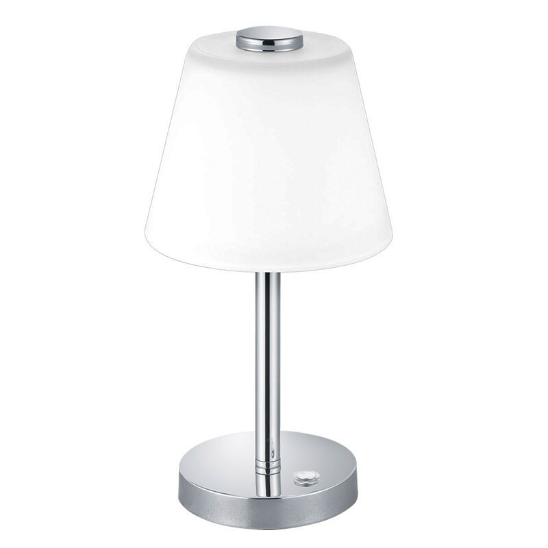 Lampada da tavolo moderna cromata, Liv, 4W, 3000K LED, con interruttore Lampada da tavolo moderna cromata, Liv, 4W, 3000K LED, con interruttore
