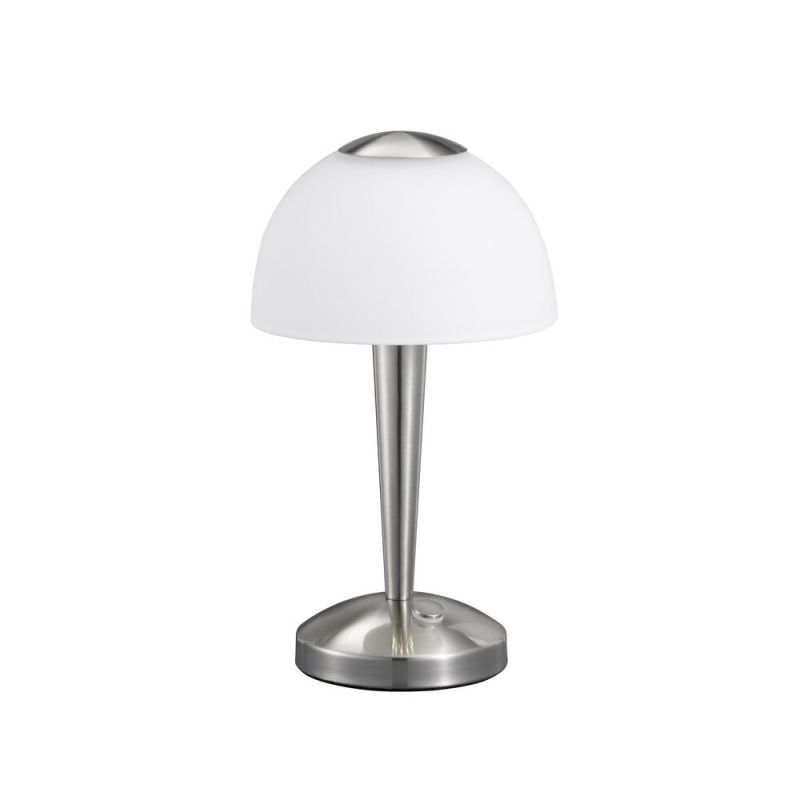 Lampada da tavolo classica in nichel, Daphne, 4W, 3000K LED, con interruttore