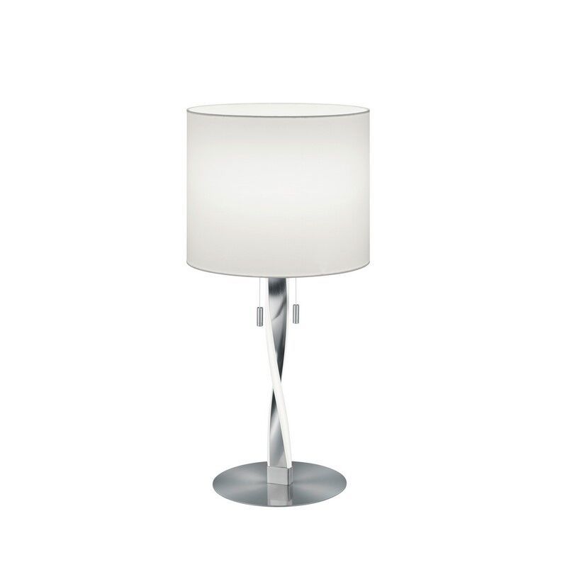 Lampada da tavolo moderna in nichel, Ramten, 3W, 3000K LED, con interruttore a strappo Lampada da tavolo moderna in nichel, Ramten, 3W, 3000K LED, con interruttore a strappo