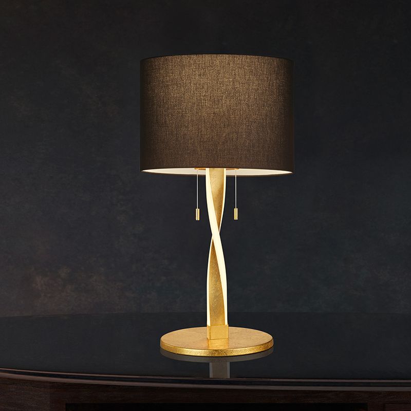 Lampada da tavolo moderna dorata, Ramten, 3W, 3000K LED, con interruttore a strappo Lampada da tavolo moderna dorata, Ramten, 3W, 3000K LED, con interruttore a strappo