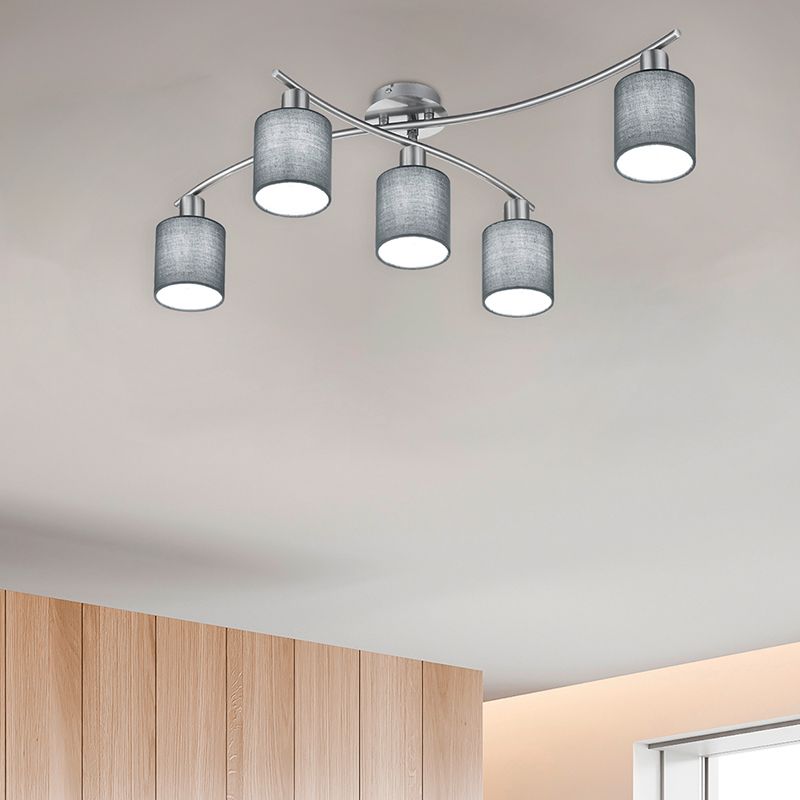 Plafoniera in nichel metallo, Nordby