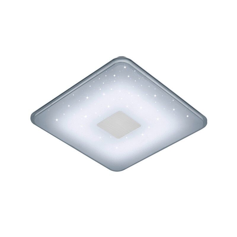 Plafoniera moderna bianca, Lev, 30W, bianco regolabile tra caldo e freddo LED, con telecomando