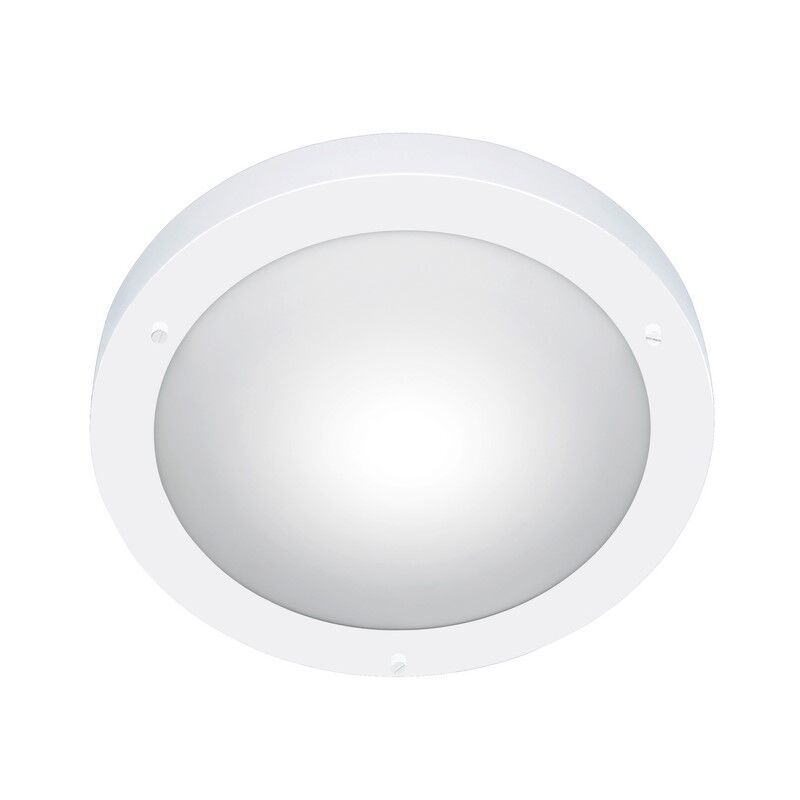 Lampada da soffitto da bagno bianca in vetro, Hadleigh, IP44