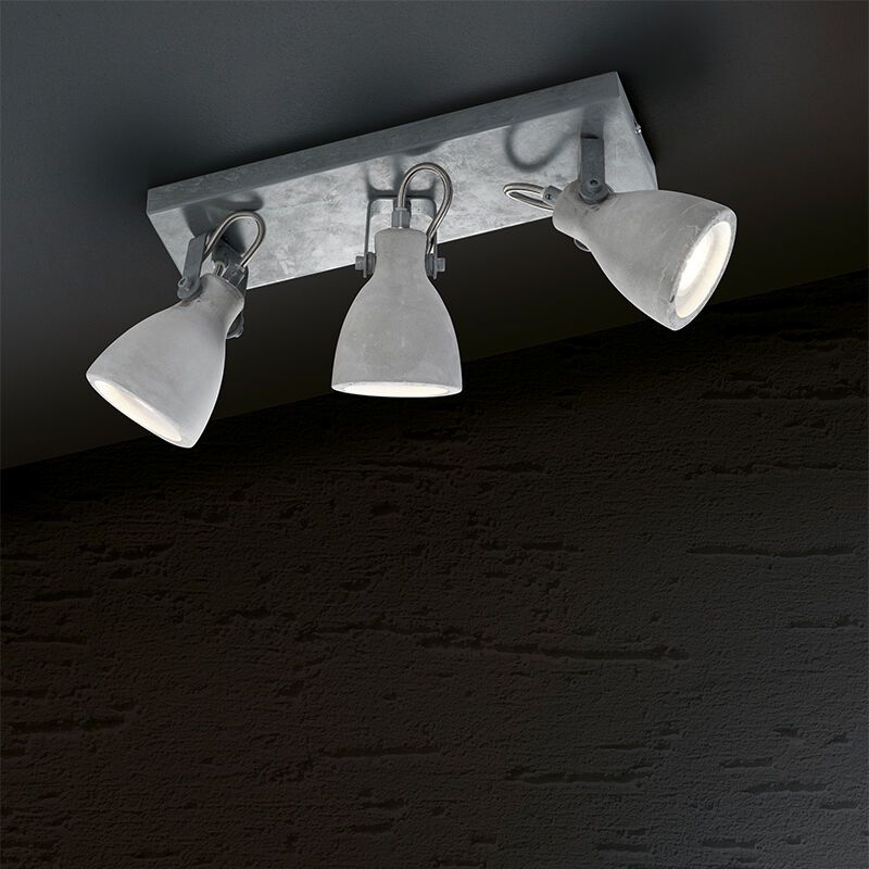 Faretto da soffitto in cemento grigio, Lamija Faretto da soffitto in cemento grigio, Lamija