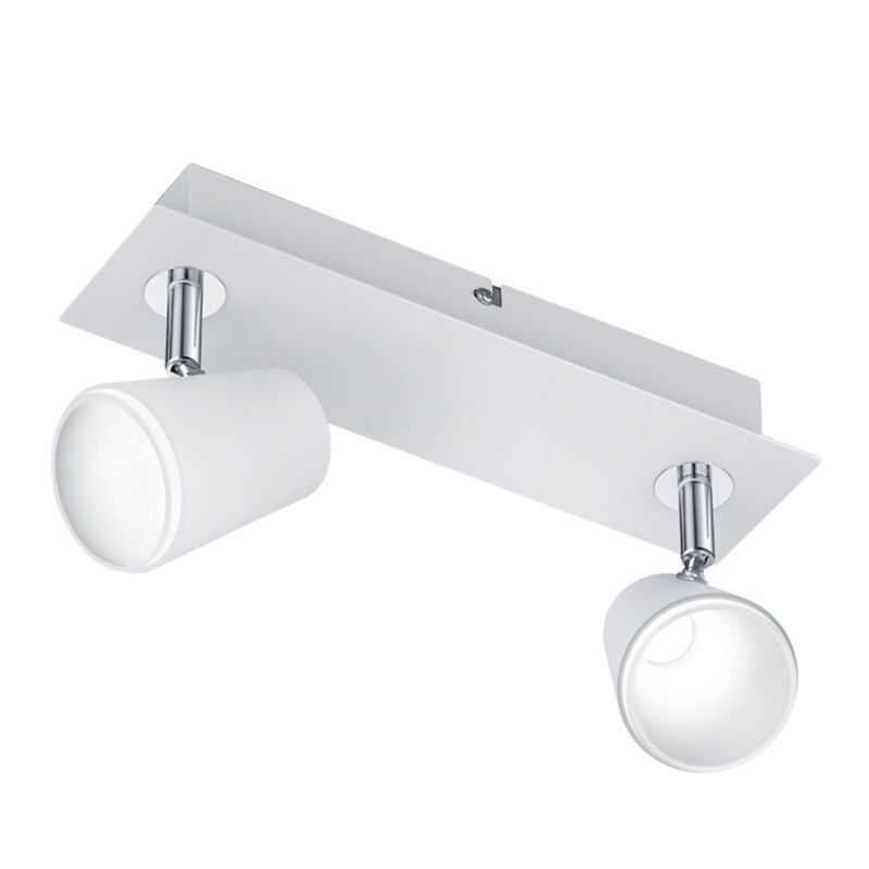 Applique da parete bianca in vetro, Laysha, 6W, 3000K LED, con interruttore